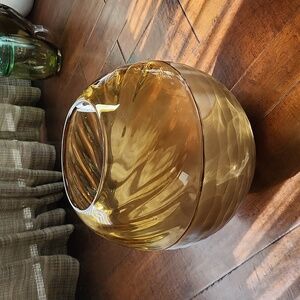 NWT handcrafted round art glass